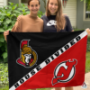Ottawa Senators vs New Jersey Devils House Divided Flag, NHL House Divided Flag