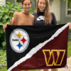 Pittsburgh Steelers vs Washington Commanders House Divided Flag, NFL House Divided Flag