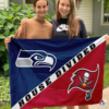 Seattle Seahawks vs Tampa Bay Buccaneers House Divided Flag, NFL House Divided Flag