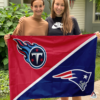 Tennessee Titans vs New England Patriots House Divided Flag, NFL House Divided Flag