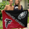 Atlanta Falcons vs Philadelphia Eagles House Divided Flag, NFL House Divided Flag