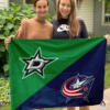 Dallas Stars vs Columbus Blue Jackets House Divided Flag, NHL House Divided Flag