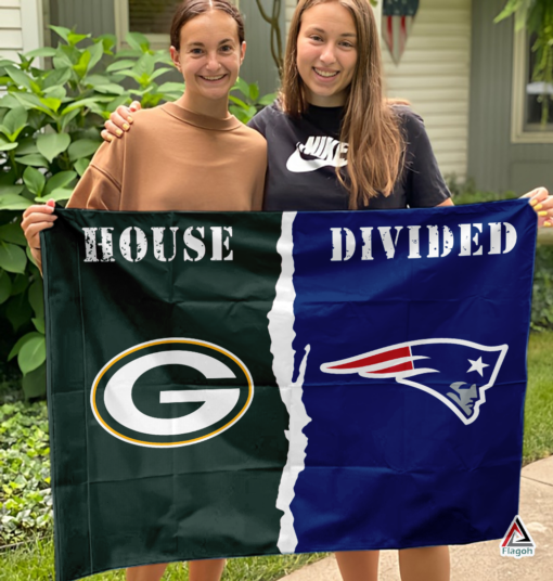 Packers vs Patriots House Divided Flag, NFL House Divided Flag