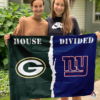 Green Bay Packers vs New York Giants House Divided Flag, NFL House Divided Flag