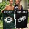Green Bay Packers vs Philadelphia Eagles House Divided Flag, NFL House Divided Flag