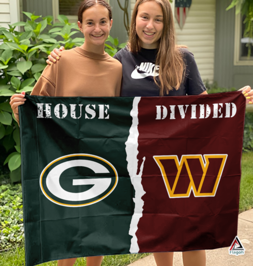 Packers vs Commanders House Divided Flag, NFL House Divided Flag