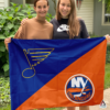 St. Louis Blues vs New York Islanders House Divided Flag, NHL House Divided Flag