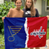 St. Louis Blues vs Washington Capitals House Divided Flag, NHL House Divided Flag