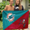 Miami Dolphins vs Tampa Bay Buccaneers House Divided Flag, NFL House Divided Flag