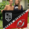 Los Angeles Kings vs New Jersey Devils House Divided Flag, NHL House Divided Flag