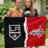 Los Angeles Kings vs Washington Capitals House Divided Flag, NHL House Divided Flag