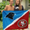 Carolina Panthers vs San Francisco 49ers House Divided Flag, NFL House Divided Flag