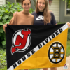 New Jersey Devils vs Boston Bruins House Divided Flag, NHL House Divided Flag