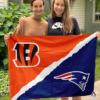 Cincinnati Bengals vs New England Patriots House Divided Flag, NFL House Divided Flag