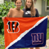 Cincinnati Bengals vs New York Giants House Divided Flag, NFL House Divided Flag
