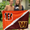 Cincinnati Bengals vs Washington Commanders House Divided Flag, NFL House Divided Flag