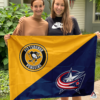 Pittsburgh Penguins vs Columbus Blue Jackets House Divided Flag, NHL House Divided Flag