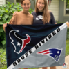 Houston Texans vs New England Patriots House Divided Flag, NFL House Divided Flag