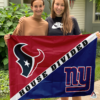 Houston Texans vs New York Giants House Divided Flag, NFL House Divided Flag