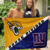 Jacksonville Jaguars vs New York Giants House Divided Flag, NFL House Divided Flag