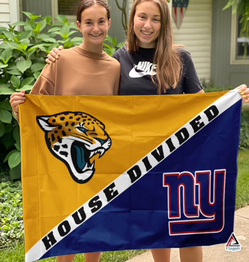 Jaguars vs Giants House Divided Flag, NFL House Divided Flag