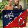 Washington Capitals vs New Jersey Devils House Divided Flag, NHL House Divided Flag