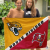 Jacksonville Jaguars vs Tampa Bay Buccaneers House Divided Flag, NFL House Divided Flag
