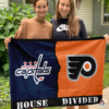 Washington Capitals vs Philadelphia Flyers House Divided Flag, NHL House Divided Flag