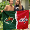 Minnesota Wild vs Washington Capitals House Divided Flag, NHL House Divided Flag
