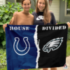 Indianapolis Colts vs Philadelphia Eagles House Divided Flag, NFL House Divided Flag