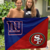 New York Giants vs San Francisco 49ers House Divided Flag, NFL House Divided Flag