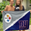 Pittsburgh Steelers vs New York Giants House Divided Flag, NFL House Divided Flag