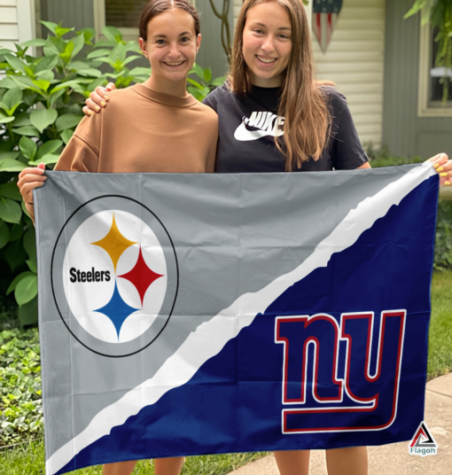 Steelers vs Giants House Divided Flag, NFL House Divided Flag