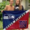 Seattle Seahawks vs New York Giants House Divided Flag, NFL House Divided Flag
