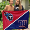 Tennessee Titans vs New York Giants House Divided Flag, NFL House Divided Flag