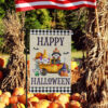 Pumpkin Garden Flag Mockup Happy Halloween Gnomes