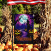 Pumpkin Garden Flag Mockup halloween dark spooky welcome 12x18 garden flag design 6