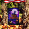 Pumpkin Garden Flag Mockup happy halloween haunted house 12x18 garden flag design 1
