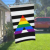 Red Car House Flag Mockup ALLY PRIDE FLAG