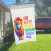 Red Car House Flag Mockup Celebrate Rainbow Pride Lion