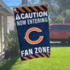 Red Car House Flag Mockup Chicago Bears Fan Zone
