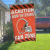 Red Car House Flag Mockup Cleveland Browns Fan Zone