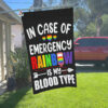 Red Car House Flag Mockup In Case of Emergency Rainbow Is My Blood Type