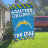 Red Car House Flag Mockup LA Chargers Fan Zone