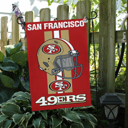 San Francisco 49ers Helmet Vertical Flag, 49ers NFL Outdoor Flag