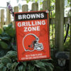 Spring Garden Flag Mockup Cleveland Browns Grill Zone