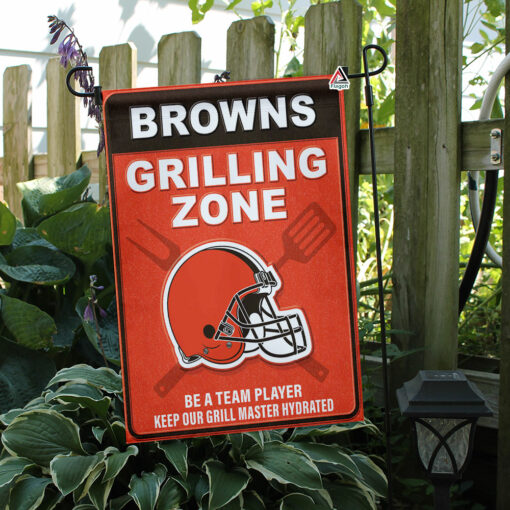 Cleveland Browns Grilling Zone Flag, Browns Football Fans BBQ Flag