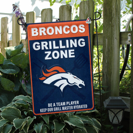 Denver Broncos Grilling Zone Flag, Broncos Football Fans BBQ Flag