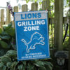 Spring Garden Flag Mockup Detroit Lions Grilling Zone