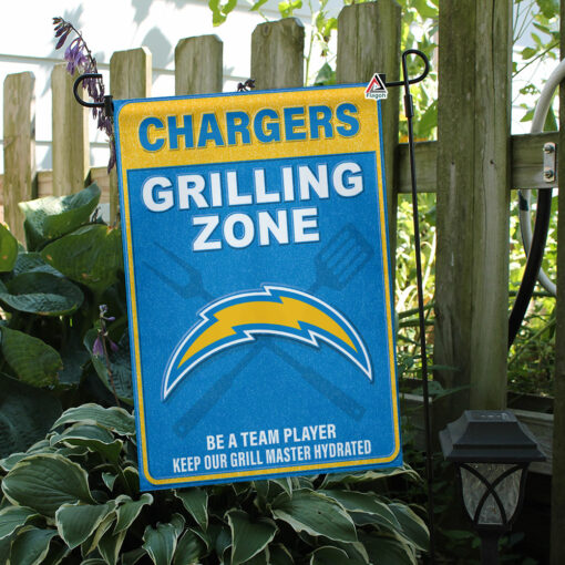 Los Angeles Chargers Grilling Zone Flag, Chargers Football Fans BBQ Flag